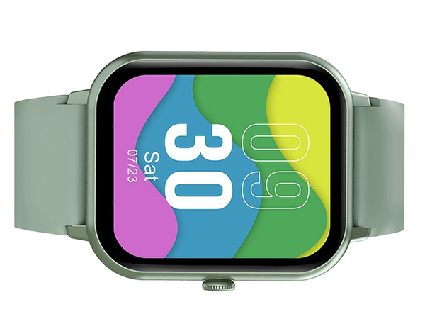 Montre connectée pour femme et homme, bracelet en caoutchouc, sport, Bluetooth, appels, vert