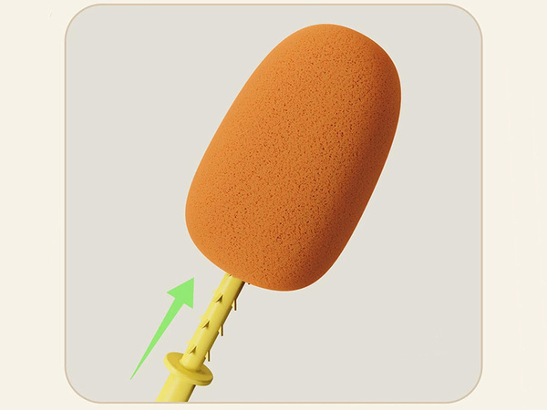 Szczotka gąbka do mycia butelek szklanek słoików myjka długa z gąbką