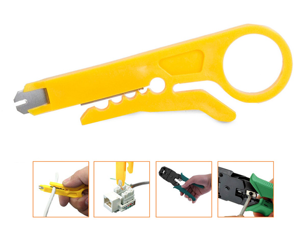 Network tester set lsa crimpadora rj45 estuche