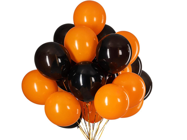 Jeu de ballons d'halloween noir orange 20pcs