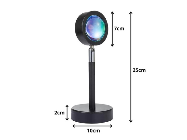 Projektor lampe sunset east imitation metall led rgb usb + fernbedienung