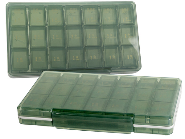 Boîte de médicaments boîte de comprimés heure de la journée cassette de médicaments hebdomadaire