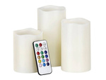 Žvakės lėmė žvakių rgb nuotolinio valdymo pultas 3 vnt. 12 spalvų