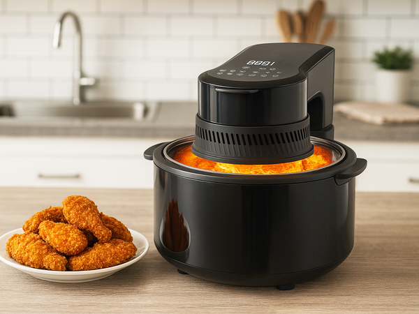 Beztauku fritētāva fritētāva air fryer liela cepšanai 1200w 5l