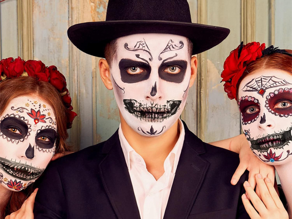 Tetovanie halloween falošné zuby realistické umývateľné dočasné prestrojenie
