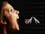 Vampir dracula werwolf kit halloween falsche zähne mit falschem blut