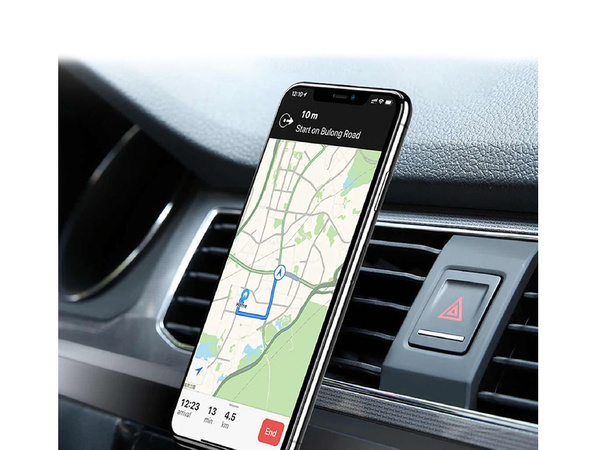 Magnetic car holder for phone grille
