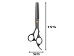 Degażówki professional hairdressing scissors, 17 cm, black, texturising