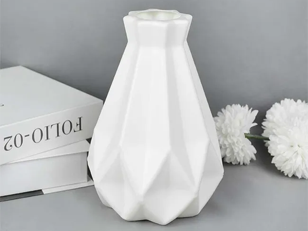Jarron de plastico flor de esquina, jarron de esquina 20 cm