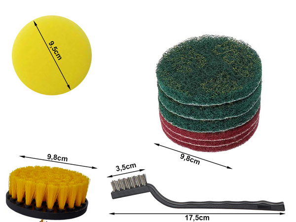 Jeu d'éponges de polissage pour brosses de forage tampons en microfibres