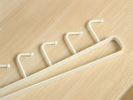Kitchen hanging rack white metal 6 hooks for utensils hooks