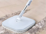 Flat square mop with rotating bucket drainage microfibre cover