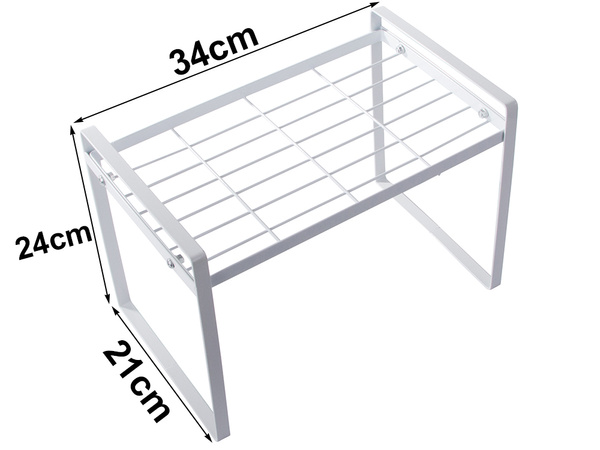 Raft metalic cu un singur nivel pentru blatul de lucru al bucătăriei organizator de bucătărie loft stand