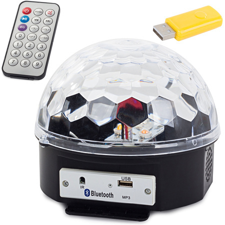 Boule disco led mp3 projecteur usb bluetooth