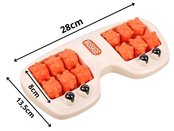 Masażer do stóp roller plastikowe rolki 2x3 masujące z metalowymi kulkami