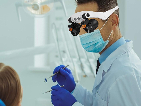 Laikrodininko didinamasis stiklas remontui 25x 20x led