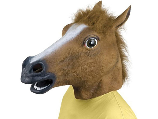 Masque tête de cheval cheval pour fête déguisement tête de cheval latex
