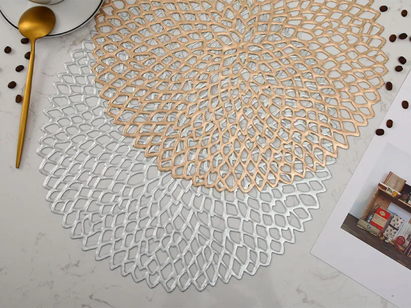 Round kitchen table mat openwork decorative table mat