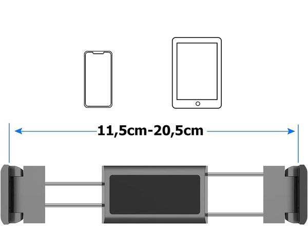 Soporte de coche para tablet teléfono reposacabezas ajustable universal