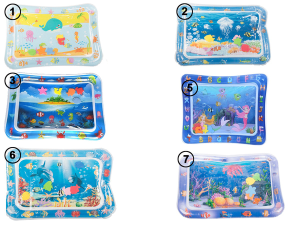 Inflatable sensory water mat for toddlers to play on