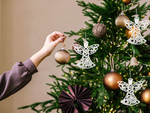 Weihnachtsbaum-engel-anhänger 3 stück glitzerkugeln