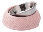 Kovová miska pre psa s odstraňovateľnou vložkou 350 ml