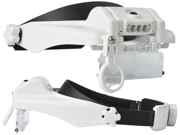 Lupa nagłowna na głowę okulary czołowa 3 led 11,5x