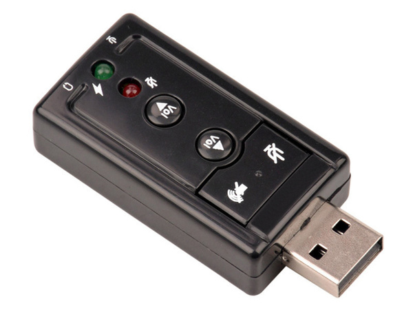 Carte son usb 7.1 microphone prise casque