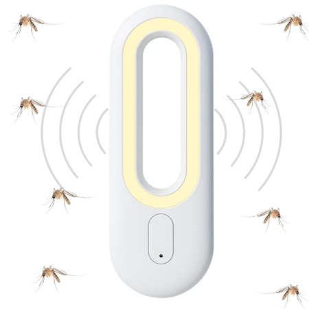Electric ultrasonic insect repellent for mosquitoes and other insects night light