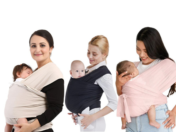Baby sling baby carrier breathable fabric knotted