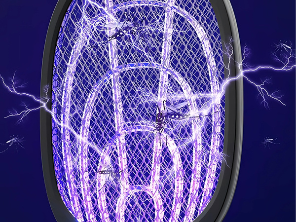 Elektrische fliegenklatsche für mücken motten insekten mit uv-lampe mit ständer