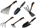 Gardening tools set shovel rake claw hoe 6 items