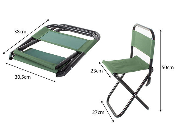 Fishing chair folding touristic backrest