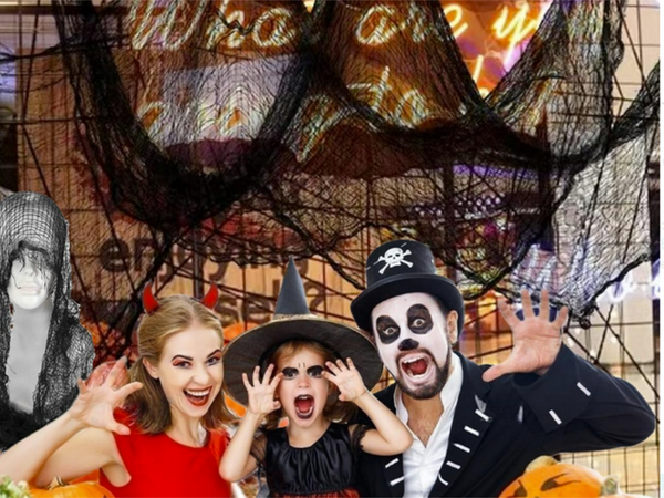 Umetna velika črna pajkova mreža halloween dekoracija 2 kosa