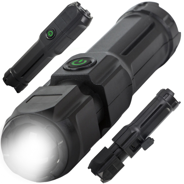 Linterna táctica recargable led zoom xpe led militar fuerte policía