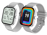 Smartwatch zegarek damski męski gumowy pasek sport bluetooth rozmowy szary