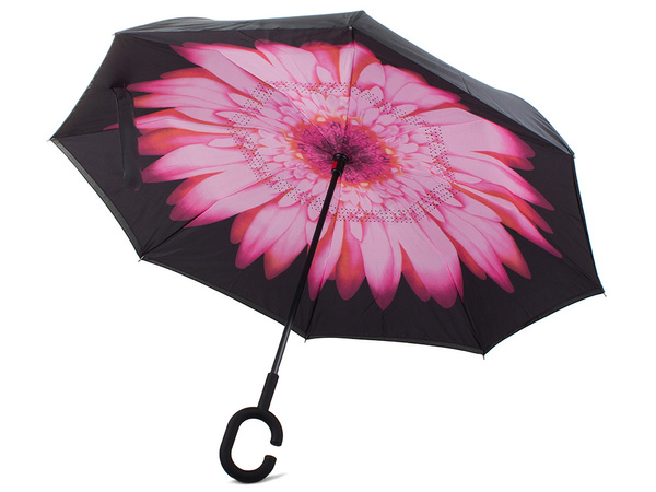 Dáždnik obrátený skladací dáždnik obrátený silné drôty pevný stojaci