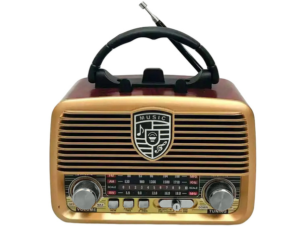 Retro kitchen mobile radio fm am bluetooth usb rechargeable antenna