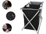 Panier à linge 3 compartiments conteneur organisateur autonome 135l