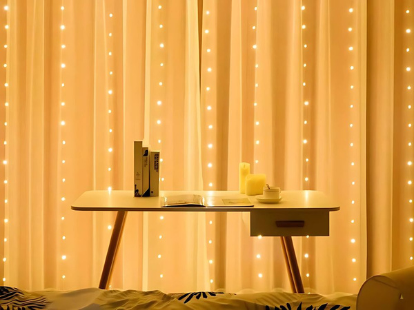 LUMINI FESTIVE GHIRLANDA LUMINA PERDEA 300 LED INTERIOR CALD USB