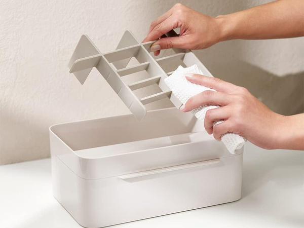 Organizator de cosmetice cu sertar și oglindă