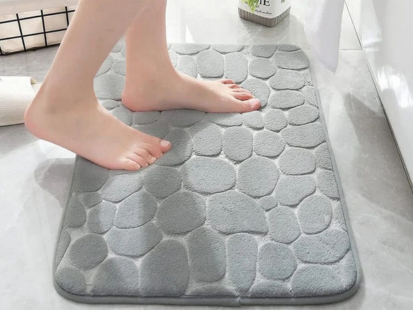 Bathroom mat soft absorbent anti-slip large 80x50 for shower
