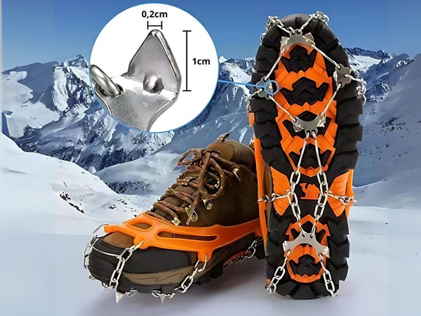Hiking crampons for shoes in the mountains spikes chains anti-slip 36-40