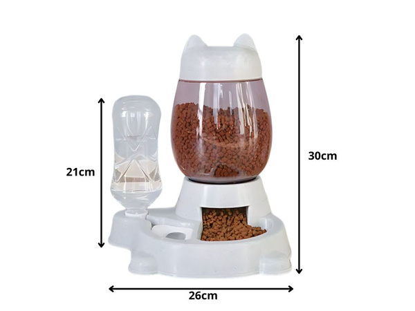 Dog food and water dispenser cat automatic bowl dispenser container 2in1
