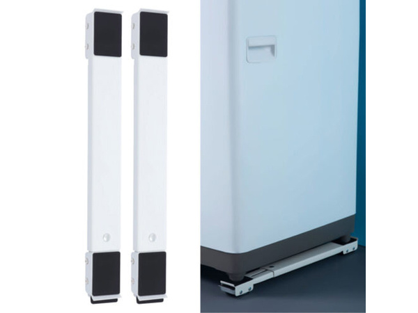 Movable base for washing machine stand on wheels