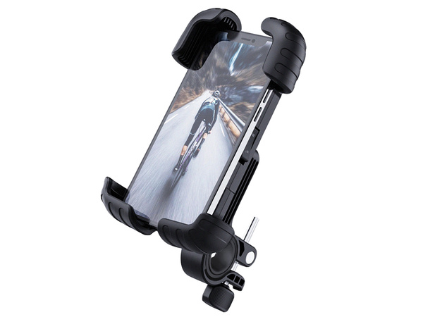 Anti-shock bicycle handlebar phone holder