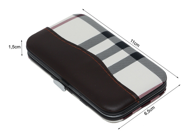Zestaw do paznokci przybornik manicure pedicure etui cążki 7 elementów