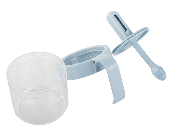 Récipient à épices pour la cuisine avec cuillère à soupe gobelet avec fermeture d'oreille