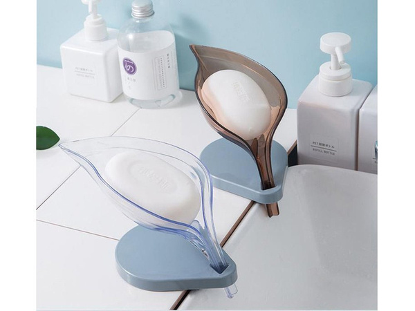 Soap leaf bath soap dish drain