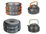 Set de ustensile de gătit pentru camping kemping kettle tigaie 18in1